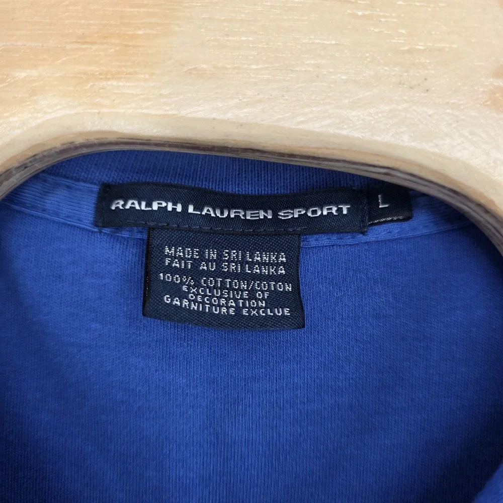 Ralph Lauren Sport‎ Polo Shirt Dress Womens Large Blue Pony Short Sleeve Preppy